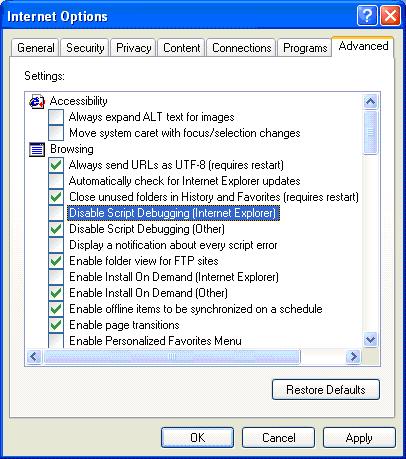 Client Side Script Debugging in ASP.NET