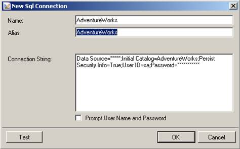Set connection string of the report