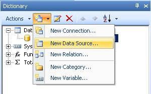 Set new data source to the report
