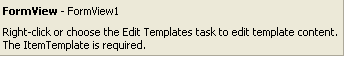 FormView control placed on web form.