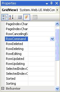 OnRowCommand event in GridView