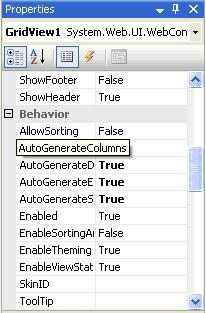AutoGenerateColumns property in GridView