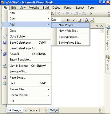 ASP.NET custom control new project
