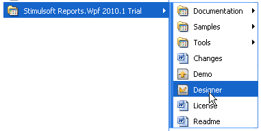 Opens Stimulsoft Reports Designer