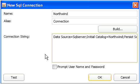 Add new Sql Connection dialog